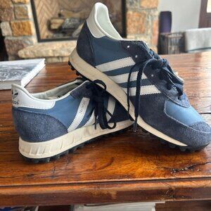 ADIDAS ORIGINALS TRX Vintage shell and suede and leather sneakers